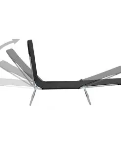 vidaXL Folding Sun Loungers 2 pcs Steel and Fabric Black