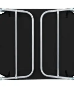 vidaXL Folding Sun Loungers 2 pcs Steel and Fabric Black