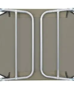 vidaXL Folding Sun Loungers 2 pcs Steel and Fabric Taupe