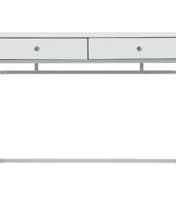 vidaXL Mirrored Console Table Steel and Glass 107x33x77 cm