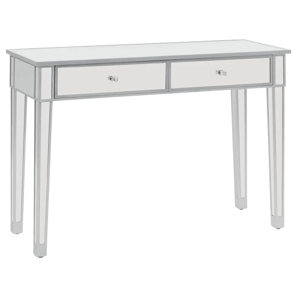 vidaXL Mirrored Console Table MDF and Glass 106.5x38x76.5 cm