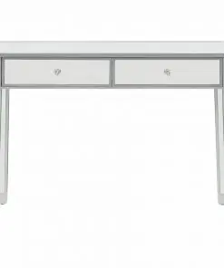 vidaXL Mirrored Console Table MDF and Glass 106.5x38x76.5 cm