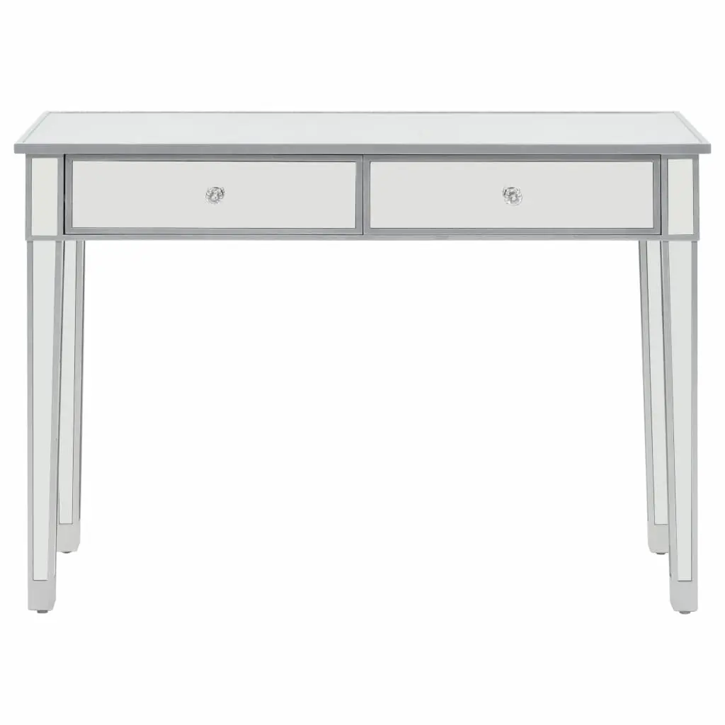 vidaXL Mirrored Console Table MDF and Glass 106.5x38x76.5 cm