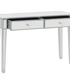 vidaXL Mirrored Console Table MDF and Glass 106.5x38x76.5 cm