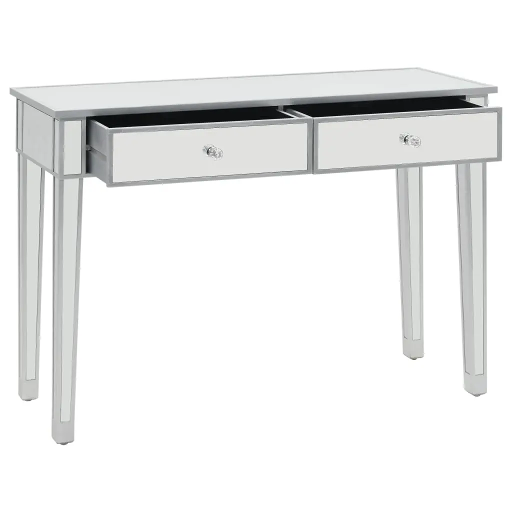vidaXL Mirrored Console Table MDF and Glass 106.5x38x76.5 cm