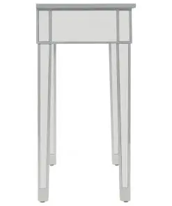 vidaXL Mirrored Console Table MDF and Glass 106.5x38x76.5 cm