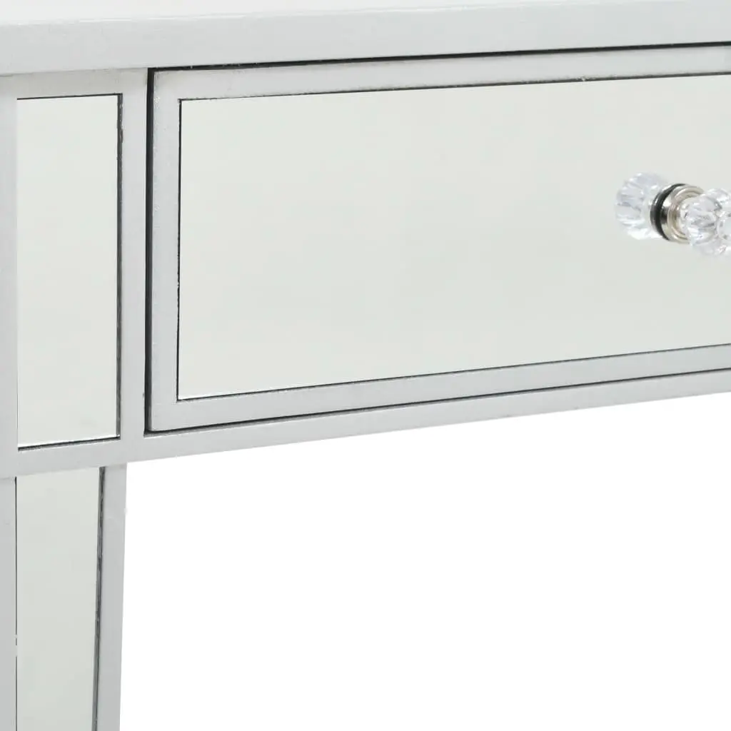 vidaXL Mirrored Console Table MDF and Glass 106.5x38x76.5 cm