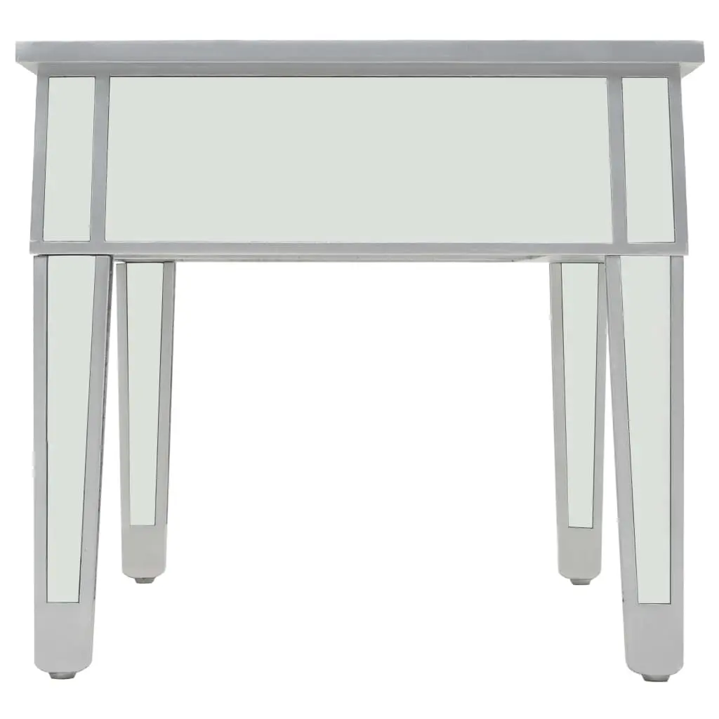 vidaXL Mirrored Coffee Table MDF and Glass 100x50x45 cm