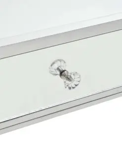 vidaXL Mirrored Coffee Table MDF and Glass 100x50x45 cm