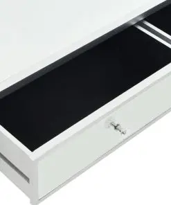 vidaXL Mirrored Coffee Table MDF and Glass 100x50x45 cm