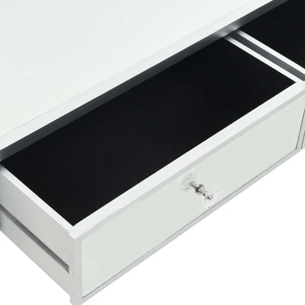 vidaXL Mirrored Coffee Table MDF and Glass 100x50x45 cm