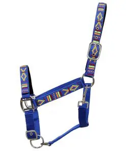 vidaXL Head Collars 2 pcs for Horse Nylon Size Pony Blue