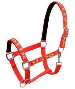 vidaXL Head Collars 2 pcs for Horse Nylon Size Pony Red