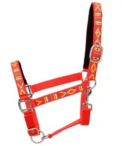 vidaXL Head Collars 2 pcs for Horse Nylon Size Pony Red