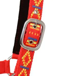 vidaXL Head Collars 2 pcs for Horse Nylon Size Pony Red