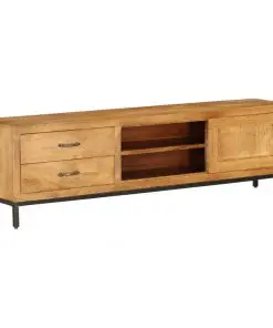 vidaXL TV Cabinet Solid Mango Wood 140x30x40 cm