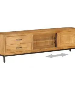 vidaXL TV Cabinet Solid Mango Wood 140x30x40 cm