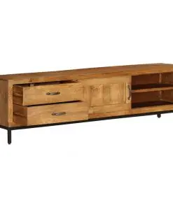 vidaXL TV Cabinet Solid Mango Wood 140x30x40 cm