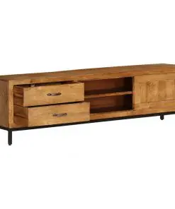 vidaXL TV Cabinet Solid Mango Wood 140x30x40 cm