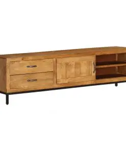 vidaXL TV Cabinet Solid Mango Wood 140x30x40 cm