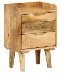 vidaXL Bedside Cabinet Solid Mango Wood 40x30x59.5 cm