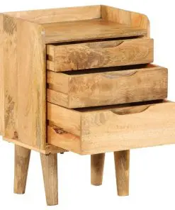 vidaXL Bedside Cabinet Solid Mango Wood 40x30x59.5 cm