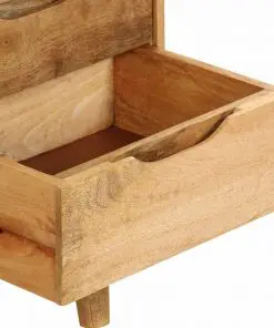 vidaXL Bedside Cabinet Solid Mango Wood 40x30x59.5 cm