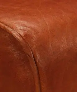 vidaXL Bar Chairs 2 pcs Real Leather and Solid Mango Wood