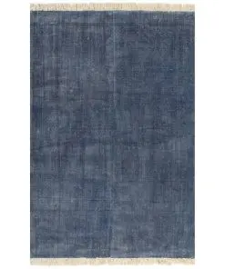 vidaXL Kilim Rug Cotton 120×180 cm Blue