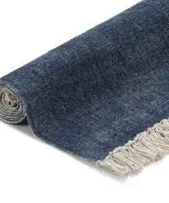 vidaXL Kilim Rug Cotton 120×180 cm Blue