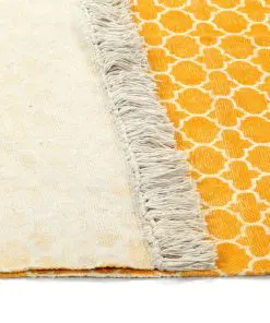 vidaXL Kilim Rug Cotton 120×180 cm with Pattern Yellow