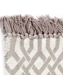 vidaXL Kilim Rug Cotton 120×180 cm with Pattern Taupe