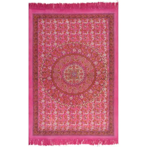 vidaXL Kilim Rug Cotton 120×180 cm with Pattern Fachsia