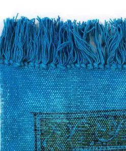 vidaXL Kilim Rug Cotton 120×180 cm with Pattern Turquoise