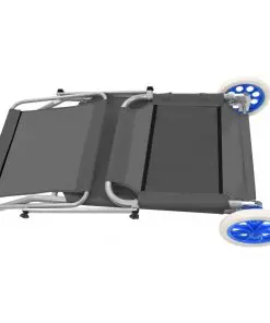 vidaXL Folding Sun Lounger with Canopy and Wheels Steel Grey