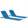 vidaXL Folding Beach Mats 2 pcs Steel and Fabric Blue vidaXL Folding Beach Mats 2 pcs Steel and Fabric Blue
