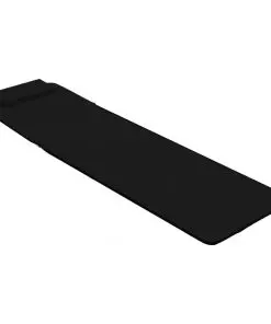 vidaXL Folding Beach Mats 2 pcs Steel and Fabric Black