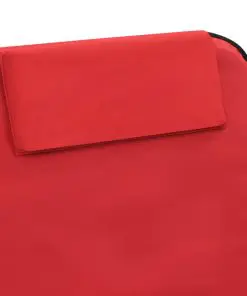 vidaXL Folding Beach Mats 2 pcs Steel and Fabric Red