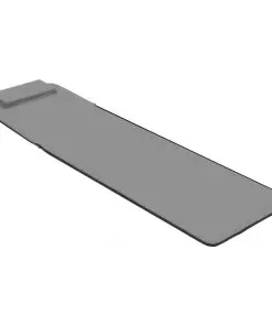 vidaXL Folding Beach Mats 2 pcs Steel and Fabric Grey