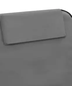 vidaXL Folding Beach Mats 2 pcs Steel and Fabric Grey