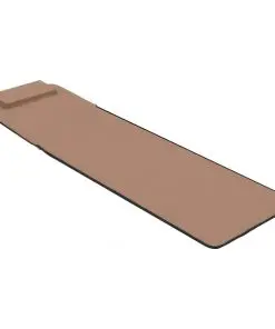 vidaXL Folding Beach Mats 2 pcs Steel and Fabric Brown