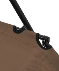 vidaXL Folding Sun Loungers 2 pcs with Footrests Steel Brown