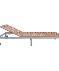 vidaXL Sun Lounger Solid Acacia Wood
