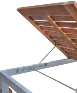 vidaXL Sun Lounger Solid Acacia Wood