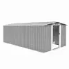 vidaXL Garden Shed 257x497x178 cm Metal Grey