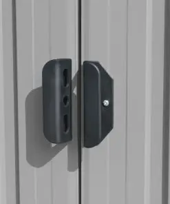vidaXL Garden Shed 257x497x178 cm Metal Grey