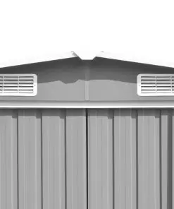 vidaXL Garden Shed 257x497x178 cm Metal Grey