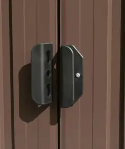 vidaXL Garden Shed 257x497x178 cm Metal Brown