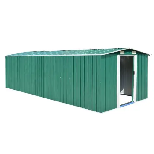 vidaXL Garden Shed 257x597x178 cm Metal Green