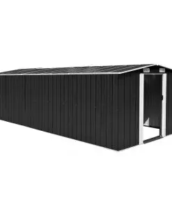 vidaXL Garden Shed 257x597x178 cm Metal Anthracite